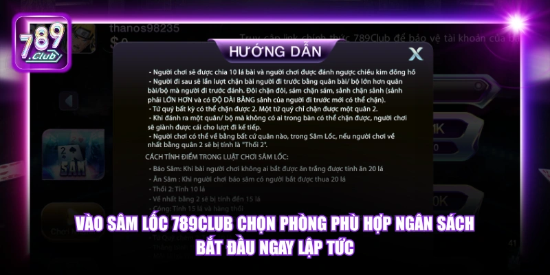 Sâm Lốc 789Club - Luật Chơi Và Mẹo Thắng Hiệu Quả 2026 6 Vào Sâm Lốc 789Club chọn phòng phù hợp ngân sách bắt đầu ngay lập tức.
